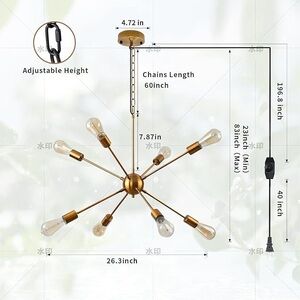 Dimmable Plug In Chandelier